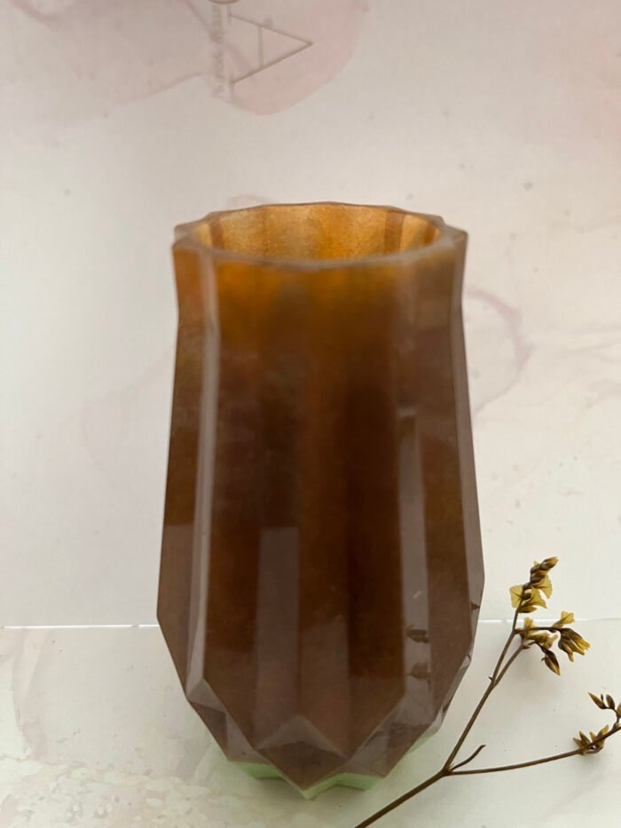 Misa Bud Vase- Golden & Green - Image 2