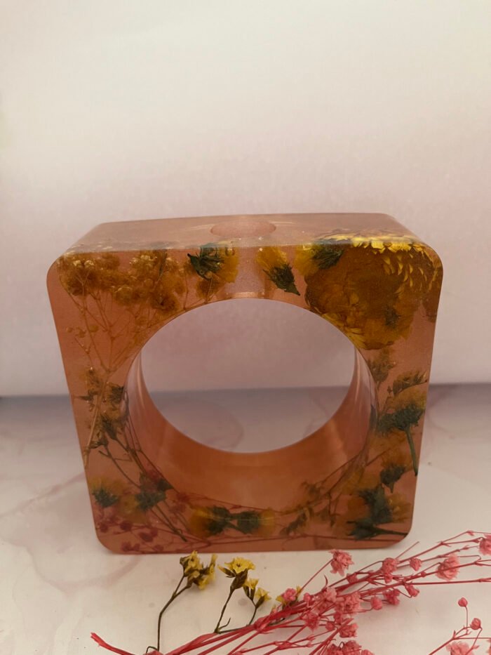 Misa Hollow Cornus Vase- Golden Yellow, Dried Natural Flowers - Image 4