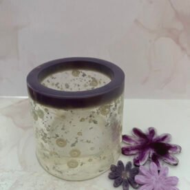 Misa Allium Bowl- Purple Border, Transparent Body, White Pearls 6 HP07 IMG 0838 scaled 1