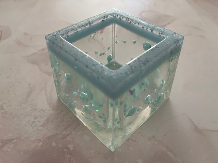 Misa Cornus Bowl- Powder Blue, Blue Pearls - Image 4