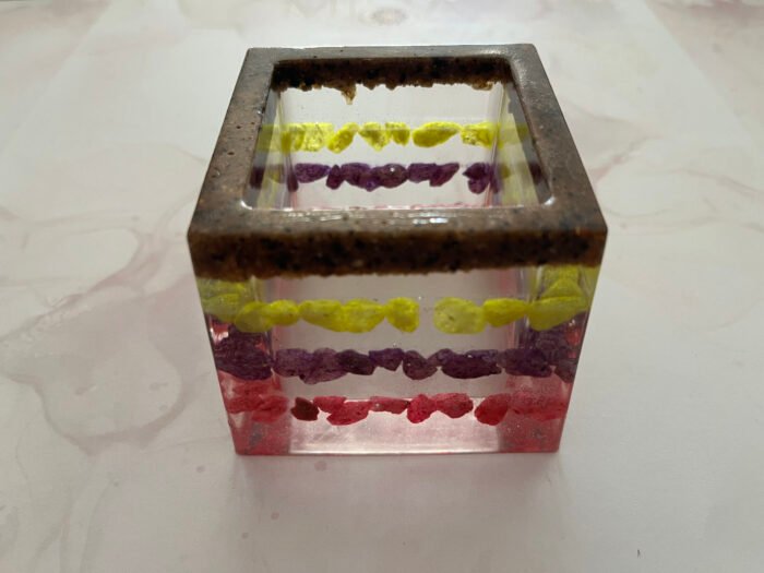 Misa Cornus Bowl- Sand, Layers of Colorful Stones - Image 3