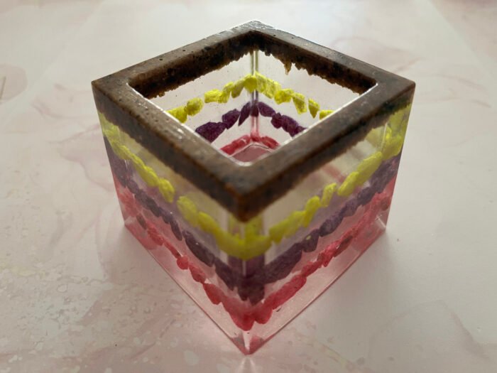 Misa Cornus Bowl- Sand, Layers of Colorful Stones - Image 4