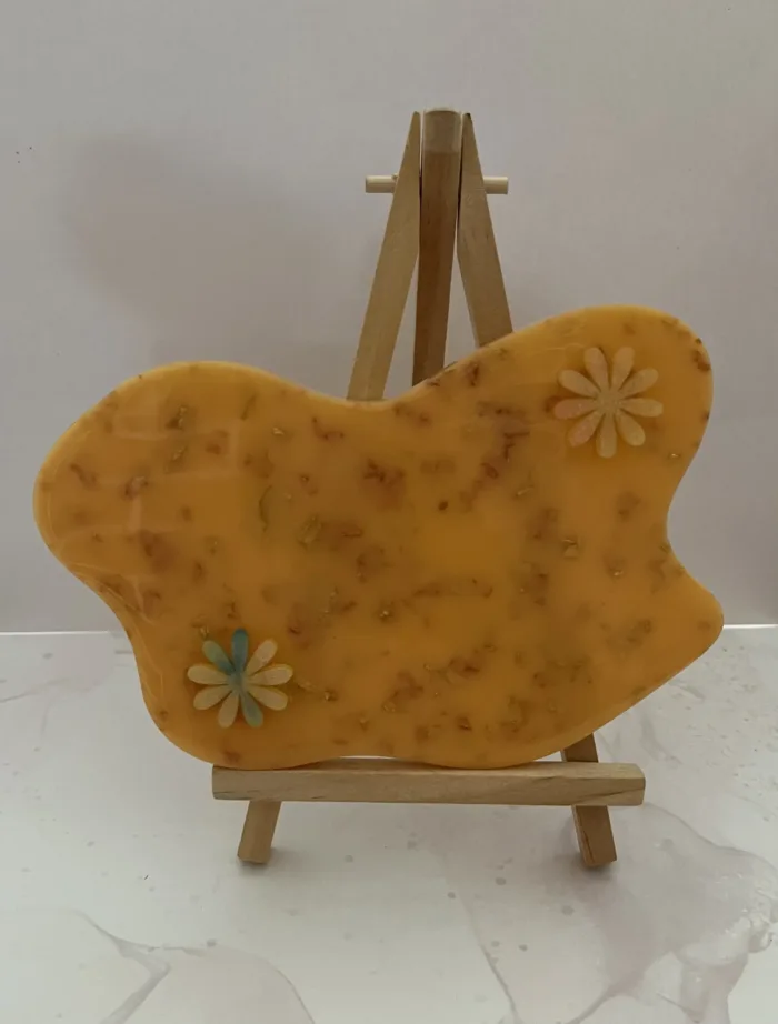 Misa Paint Palette Small- Mustard, Resin flowers - Image 2