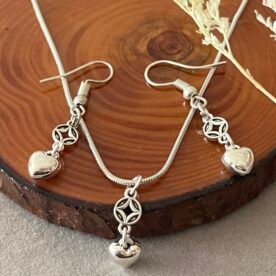 Misa Groovy Heart Charm Necklace & Earrings Set 5 IMG 3441 scaled 1