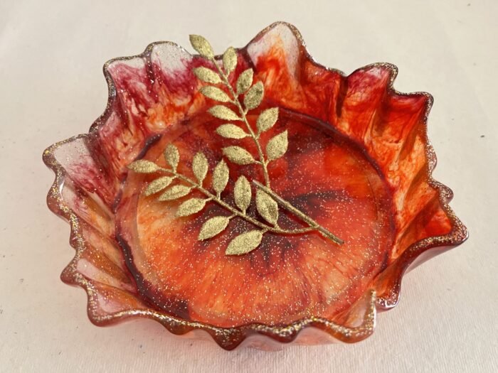 Misa Bohemian Bowl- Red & Gold - Image 2