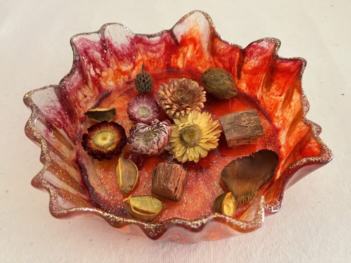 Misa Bohemian Bowl- Red & Gold - Image 4