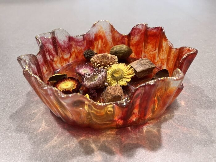 Misa Bohemian Bowl- Red & Gold - Image 3