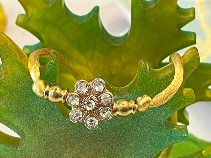 Misa White & Gold Floral Rakhi - Image 4
