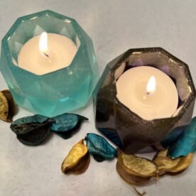 Misa Moonbeam T-lite Candle Rest (Small)- Mauve & Gold 4 IMG 4549 scaled 1