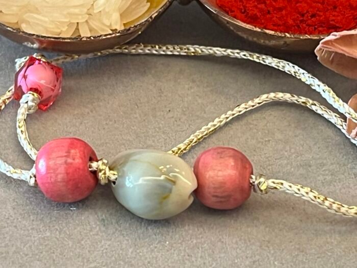Misa Beaded Shell Rakhi - Image 3