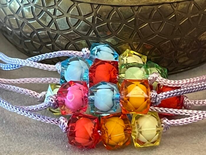 Misa Multicolour Transparent Beaded Rakhi - Image 2