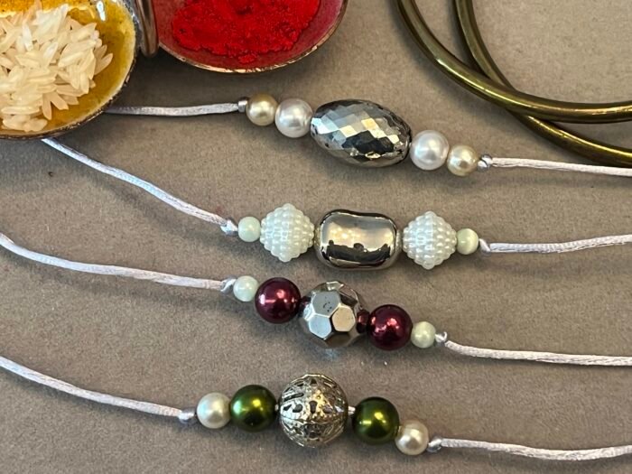 Misa Glitzy Metal Beaded Rakhi