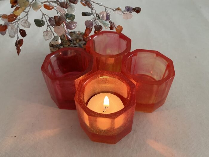 Misa Moonbeam T-lite Candle Rest (Medium)- Cherry pink