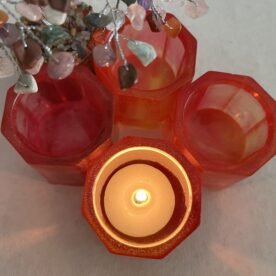 Misa Moonbeam T-lite Candle Rest (Medium)- Cherry pink 4 IMG 4745 scaled 1