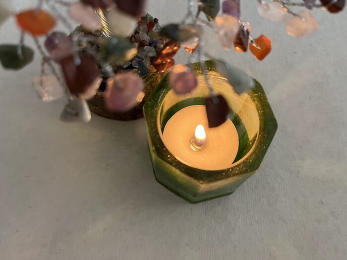 Misa Moonbeam T-lite Candle Rest (Medium)- Green - Image 2