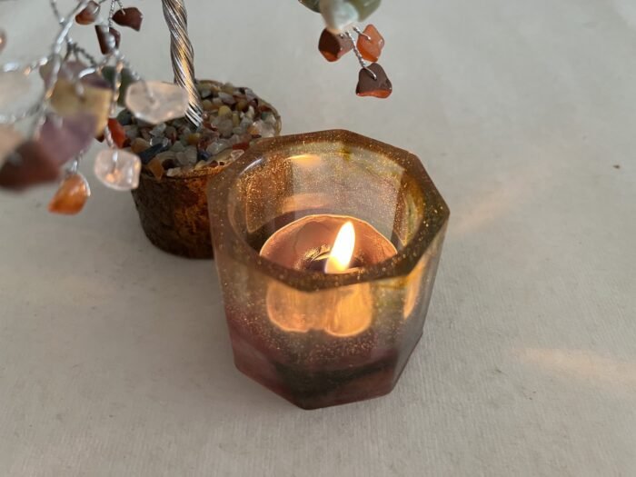 Misa Moonbeam T-lite Candle Rest (Medium)- Sparkling Gold