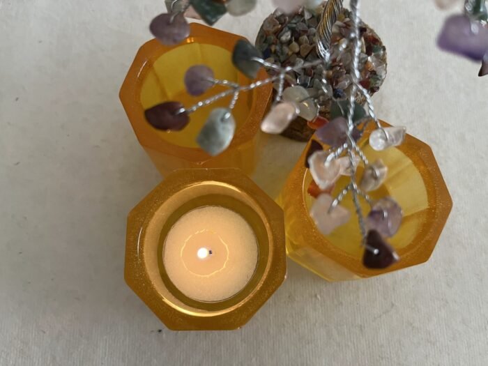 Misa Moonbeam T-lite Candle Rest (Medium)- Golden yellow - Image 2