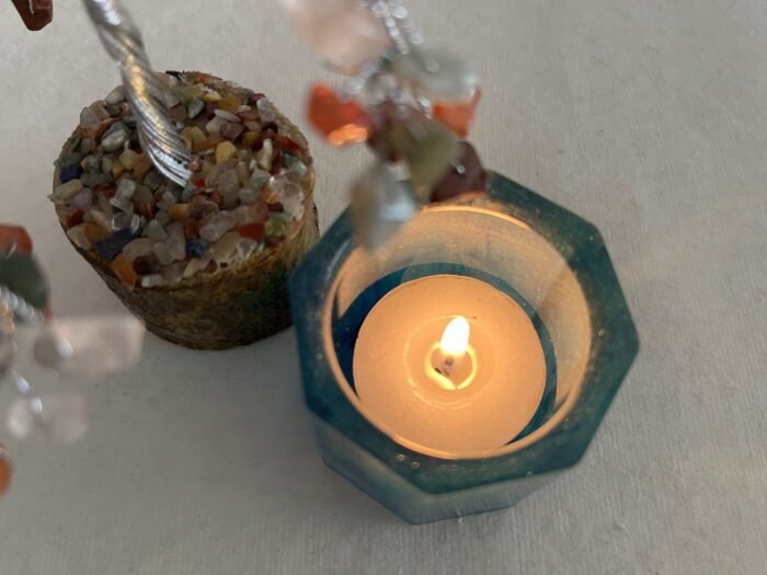 Misa Moonbeam T-lite Candle Rest (Medium)- Blue - Image 2