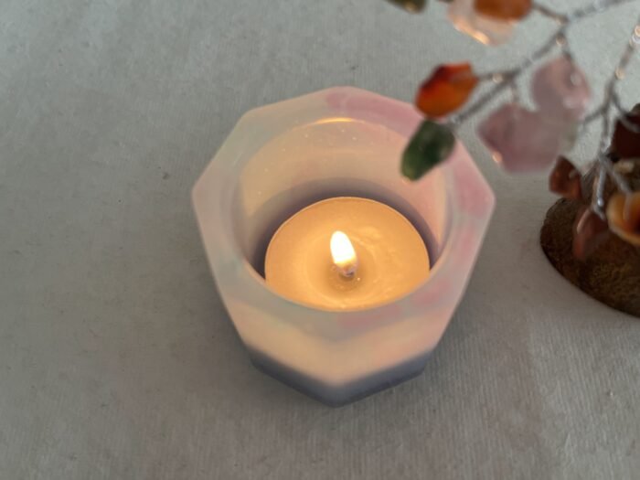 Misa Moonbeam T-lite Candle Rest (Medium)- Opaque powder blue