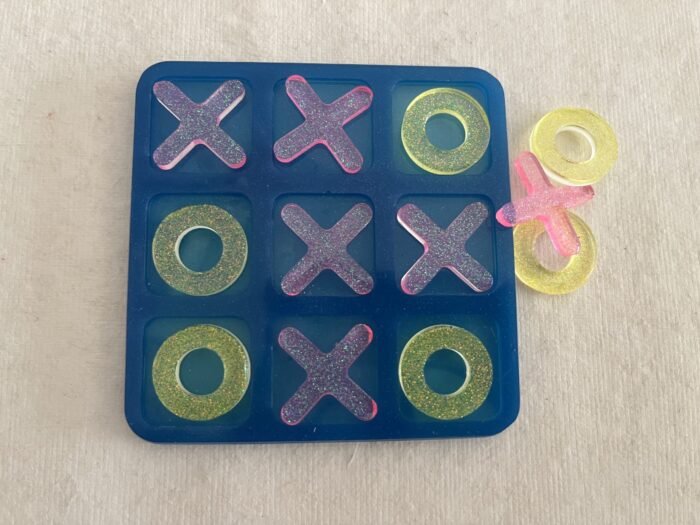 Misa Tic-Tac-Toe- Royal Blue, Glittery Pink & Yellow