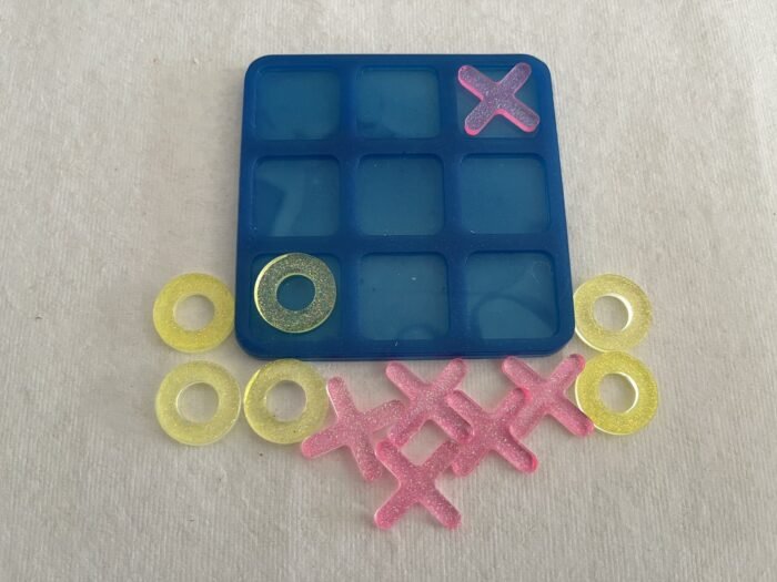 Misa Tic-Tac-Toe- Royal Blue, Glittery Pink & Yellow - Image 3