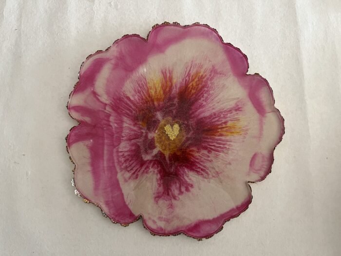 Misa Flora Platter- Pink & Gold
