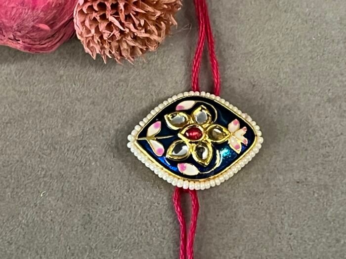 Misa Meenakari Kundan Kite Rakhi - Image 2