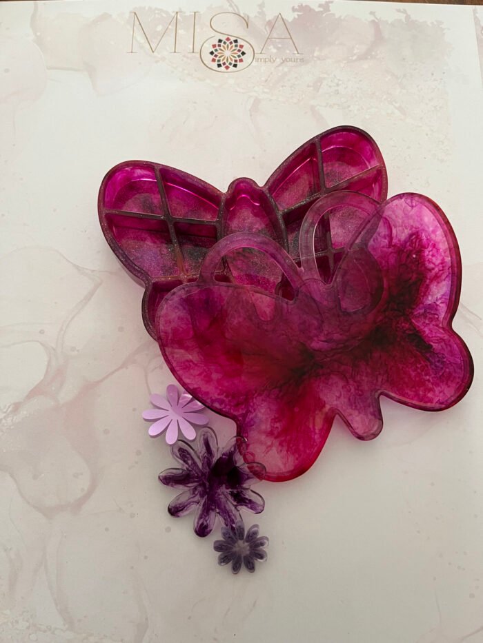 Misa Butterfly Trinket Box- Shimmery shades of Pink - Image 4