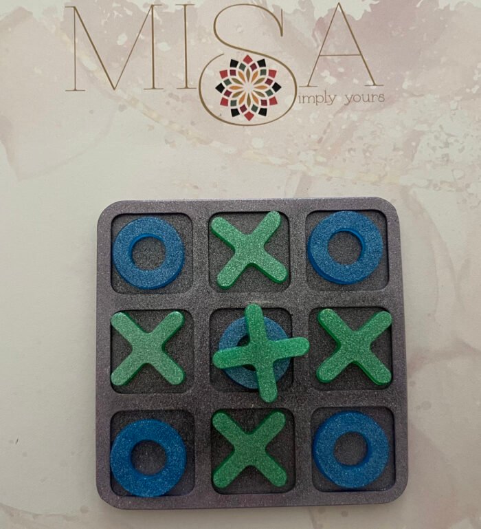 Misa Tic-Tac-Toe- Violet Base, Green 'X', Blue 'O' - Image 3