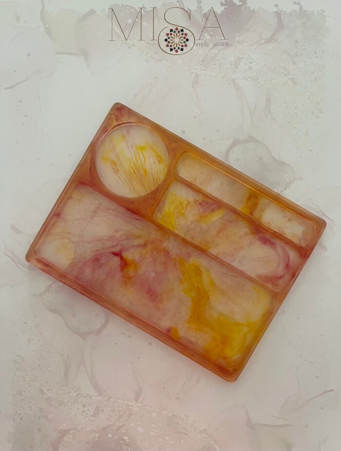 Misa Cornus Paint Palette- Pink, Orange, Yellow, Paint wells