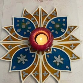 Misa Island Rangoli Border- Golden, Blue, Abhlas (mirrors)- Set of 4 4 island rangoli IR09 IMG 9621 scaled 1