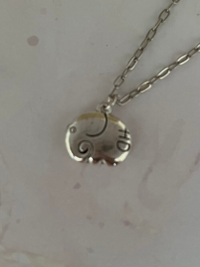 Necklace- Misa Elephant Silver Pendant with Silver Link Chain