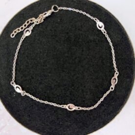 Misa Silver Link Chain with Oval design Anklet 4 nc K114 IMG 1778 scaled 1
