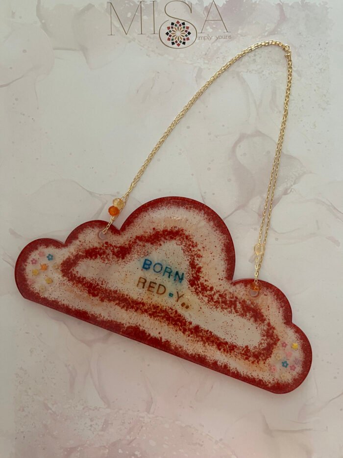 Misa Wall Hanging- Cloud, Red with flowers, Born Red..y