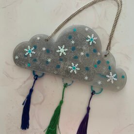 Misa Wall Hanging- Cloud, Silver, Snow flakes, Tassels 3 ornamental OR17 IMG 1385 scaled 1