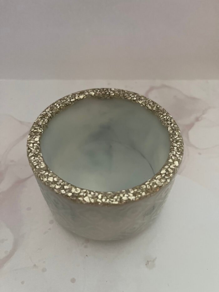Misa Allium Bowl- Kite design, Silver Marble finish - Image 2