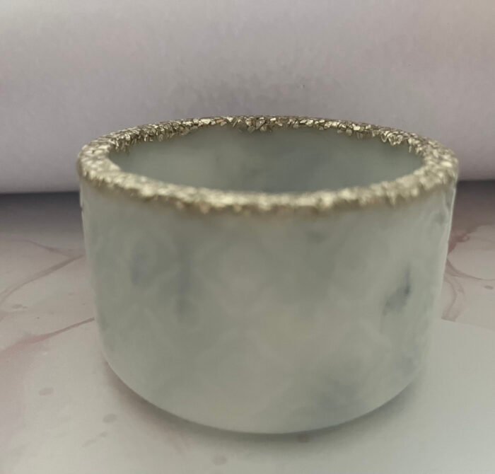Misa Allium Bowl- Kite design, Silver Marble finish - Image 3