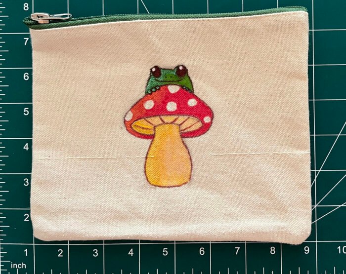 Misa Hand-painted Pouch- Mushroom Toad - Image 2