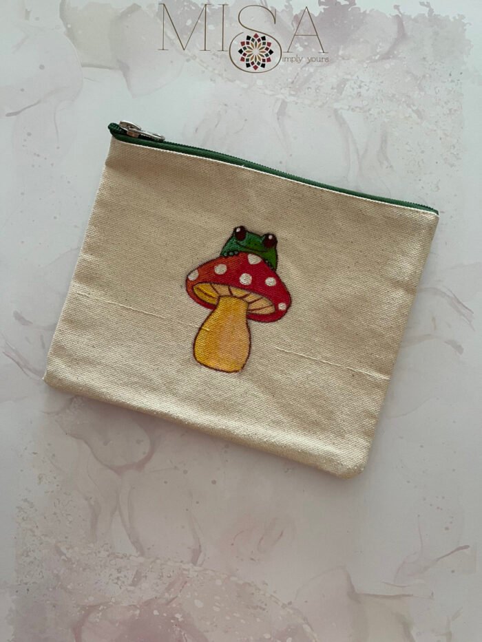 Misa Hand-painted Pouch- Mushroom Toad