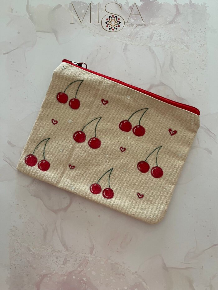 Misa Hand-painted Pouch- Cherries