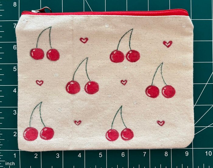Misa Hand-painted Pouch- Cherries - Image 2