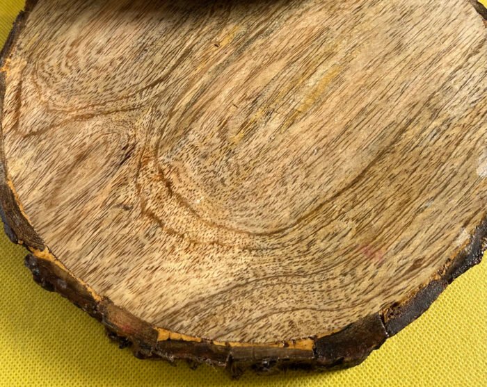Misa Allium Round Wooden Tray- Peacock feather colors - Image 4