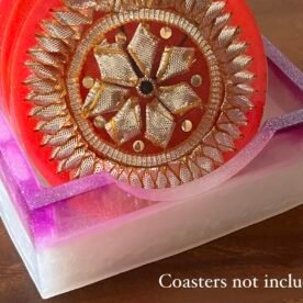 Misa Rectangle Coaster Stand- Pearl White & Purple 5 702E263B D471 4F87 B606 2FB5352A9CF9
