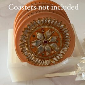 Misa Rectangle Coaster Stand- Transparent with Pearl White 5 82D16C6D DB14 471E B3FA 6D36FC681926