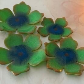 Misa T-lite & Diya Holder- Green, Blue & Gold 5 IMG 6031