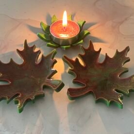 Misa T-lite & Diya Holder- Maroon, Green & Gold 5 IMG 6034