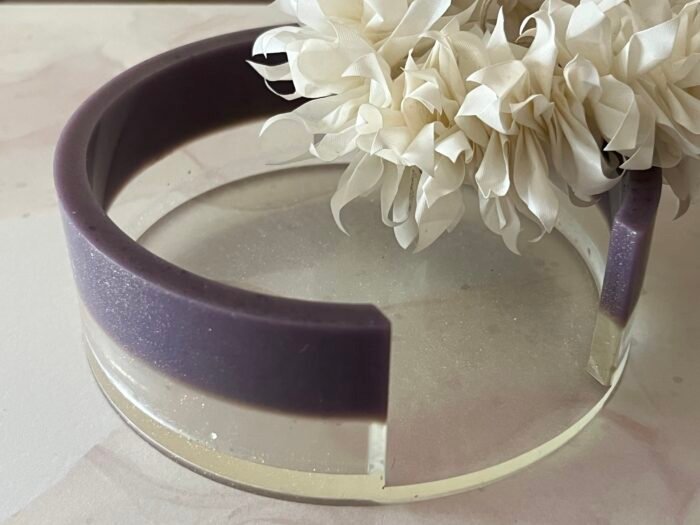 Misa Round Coaster Stand- Purple & Transparent - Image 2