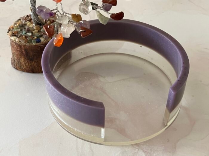Misa Round Coaster Stand- Purple & Transparent