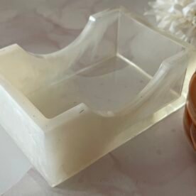 Misa Rectangle Coaster Stand- Transparent with Pearl White 4 IMG 6334