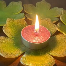 Misa T-lite & Diya Holder- Yellow, Green & Gold 3 IMG 6465